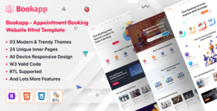 BookApp - Appointment Booking Website HTML Template by KreativDev