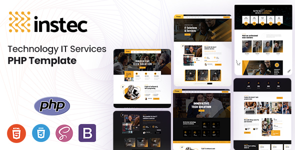 Instec - Technology IT Services PHP Template by KodeSolution