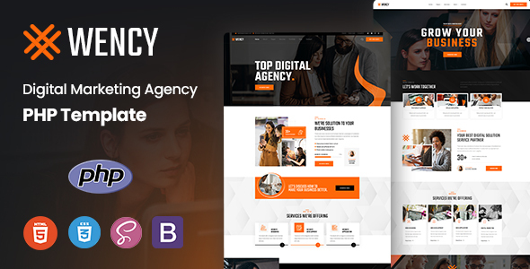 Wency - Digital Agency PHP Template by KodeSolution