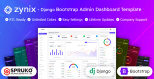 Zynix - Django Bootstrap Admin Dashboard Template by SPRUKO