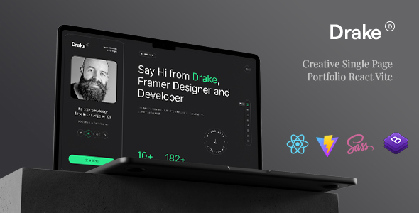 Drake – Personal Portfolio React Vite Template by ThemeMascot