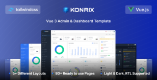 Konrix - Vue 3 Admin & Dashboard Template by coderthemes