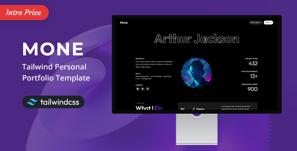 Mone - Tailwind Personal Portfolio Template by FlaTheme