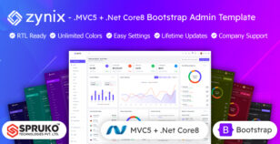 Zynix - MVC Dotnet Core Bootstrap Admin Dashboard Template by SPRUKO