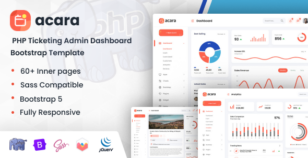 Acara - PHP Ticketing Admin Dashboard Bootstrap Template by DexignZone