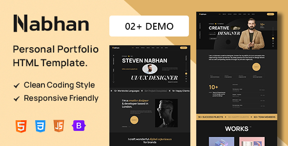 Nabhan - Personal Portfolio HTML Template by Theme-vally