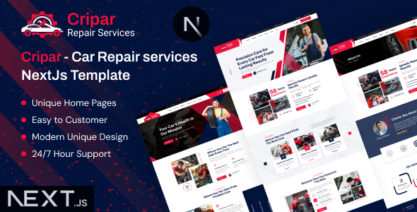 Cripar - Car Repair Services NextJs Template by ThemeServices