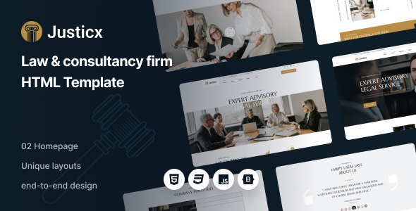 Justicx - Law & Consultancy Firm HTML Template by themexpixel