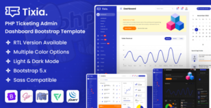 Tixia - PHP Ticketing Admin Dashboard Bootstrap Template by DexignZone