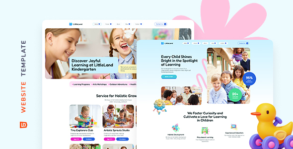 LittleLand – Kindergarten Responsive HTML5 Template by sbTechnosoft