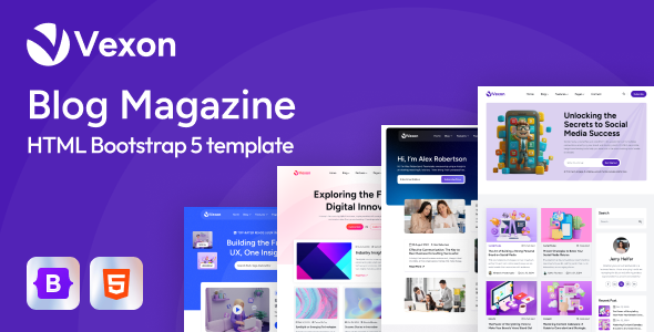 Vexon - Blog Magazine HTML Template by alithemes