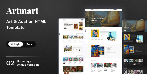 Artmart - Art Gallery & Auctions HTML Template by egenslab