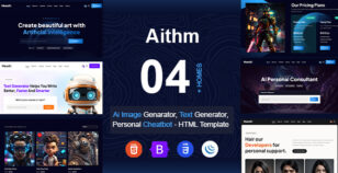 Aithm - AI Agency & Futuristic Startup HTML Template by maryinparis