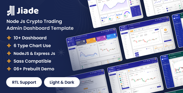 Jiade - Node Js Crypto Trading Admin Dashboard Template by dexignlabs