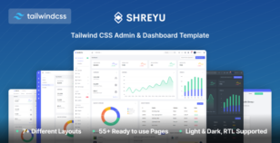 Shreyu - Tailwind CSS Admin & Dashboard Template by coderthemes