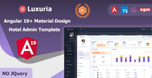 Luxuria- Angular 19+ Hotel Admin Material Design Dashboard Template by redstartheme