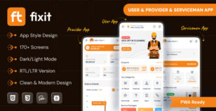 Fixit - Multipurpose On Demand Service PWA HTML Template by PixelStrap