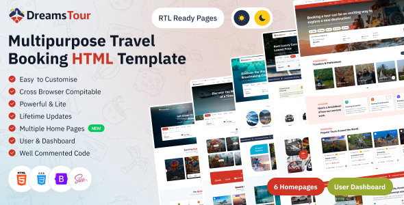 DreamsTour - Tour & Travel Booking Bootstrap 5 Html Template by dreamstechnologies