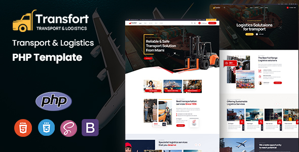 Transfort - Transport & Logistics PHP Template by KodeSolution