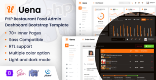 Uena - PHP Restaurant Food Admin Dashboard Bootstrap Template by DexignZone