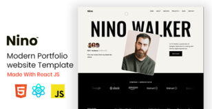 Nino - React JS Personal Portfolio Template by themes_mountain