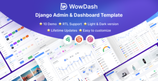 WowDash – Django 5 - Multipurpose Admin Dashboard Template by PixcelsThemes