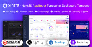 Xintra - Nextjs Typescript Approuter ReactBootstrap Admin Dashboard Template by SPRUKO