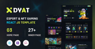 DYAT - eSports and Gaming NFT React JS Template by wowtheme7