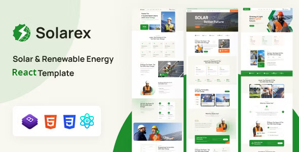 Solarex - Solar & Renewable Energy React Template by ultraDevs