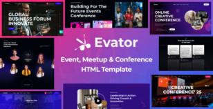 Evator - Event, Conference & Meetup HTML Template by Webtend