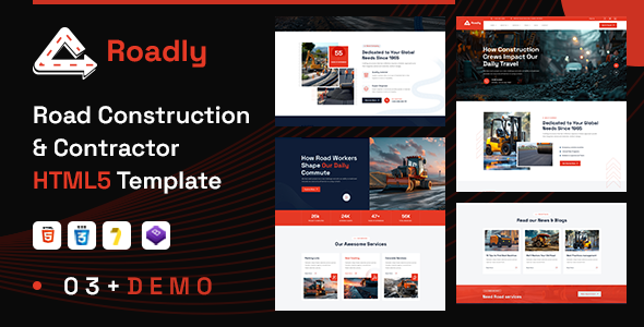 Roadly – Road Construction & Contractor HTML5 Template by Dreamit-Solution