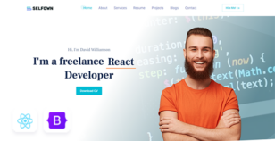 Selfown - React Personal Portfolio Template by Mannat-Themes