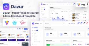 Davur - React (Vite) Restaurant Admin Dashboard Template by DexignZone