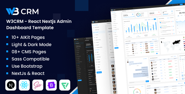 W3CRM - React Next Js Admin Dashboard Template by DexignZone