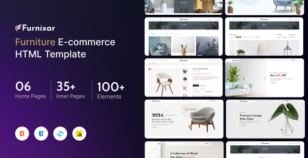 Furnixar - eCommerce HTML Template + TailwindCSS by electronthemes