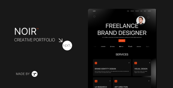 Noir - Creative Portfolio NextJs Template by ThemesWolf