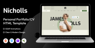 Nicholls - Personal Portfolio/CV HTML Template by wprealizer