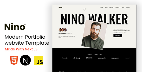 Nino - Next JS Personal Portfolio Template by themes_mountain