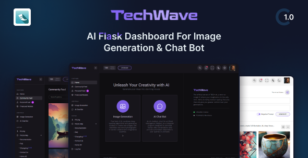 TechWave - AI Flask Dashboard for Image Generation & Chat Bot by SRBThemes