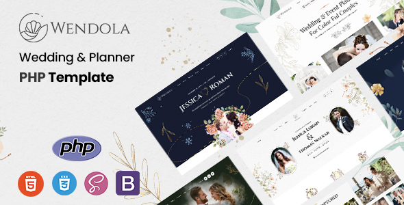 Wendola - Wedding & Planner PHP Template by KodeSolution