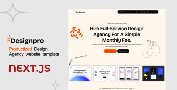 Designpro - Next JS Productized Design Agency template by themesvila