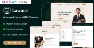 Lawace - Attorney & Lawyers HTML Template by GeekCodeLab