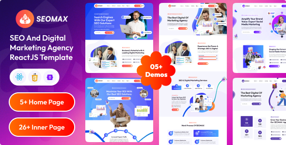 SEOMAX - SEO & Digital Marketing Agency ReactJs Template by VikingLab