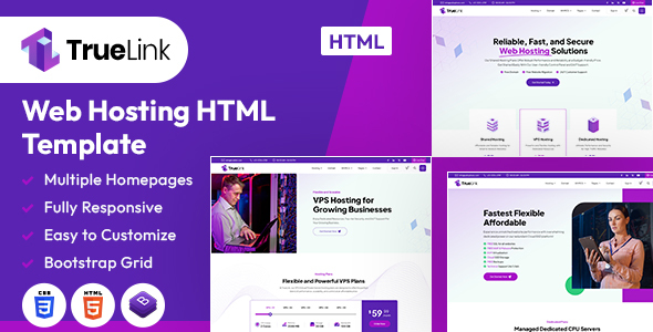 TrueLink - Web Hosting HTML Template by designingmedia