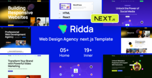 Ridda - Web Design Agency React Nextjs Template by Webtend