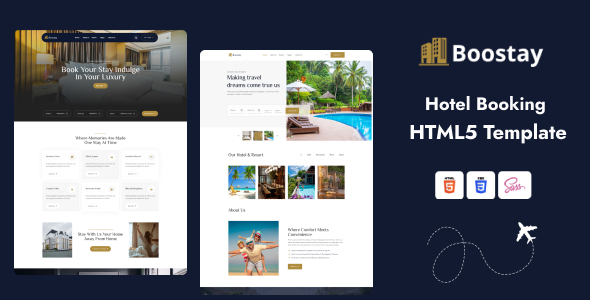 Boostay - Hotel booking HTML5 Template by sTheme-IT