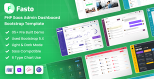 Fasto - PHP Saas Admin Dashboard Bootstrap Template by DexignZone