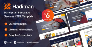 Hadiman - Handyman Renovation Services HTML Template by Avitex