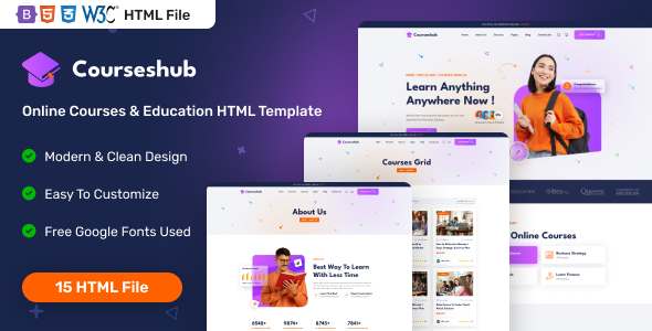 Courseshub - Online Courses Education HTML Template by GeekCodeLab