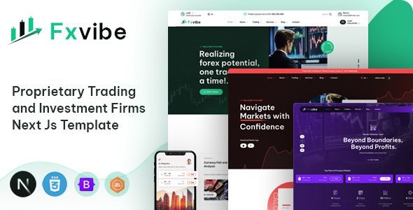 FXvibe - Forex Prop Firm React Next Js Template by ThemeKalia